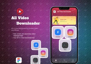 All Video Downloader Dashboard UI Kit
