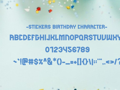 Stickers Birthday - Quirky Vintage Font