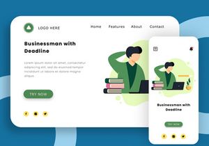 Businessman with Deadline concept