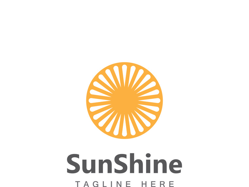 Sun logo design with a modern concept.