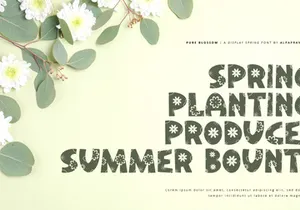 Pure Blossom - Decorative Display Font