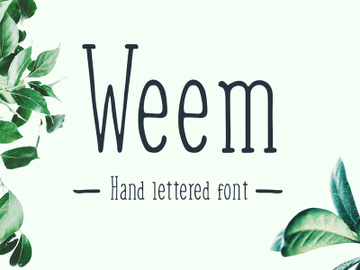 Weem – Free Hand Lettered Font  preview picture