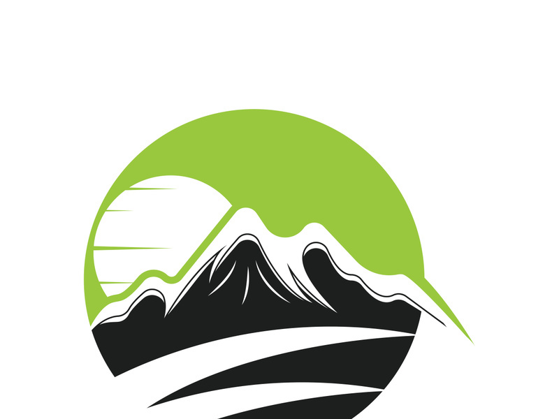 Mountain icon logo template vector illustration design