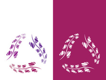 Fresh lavender flower logo vector flat design