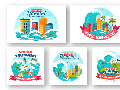 11 World Tsunami Awareness Day Illustration