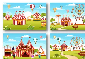 17 Circus Show Illustration