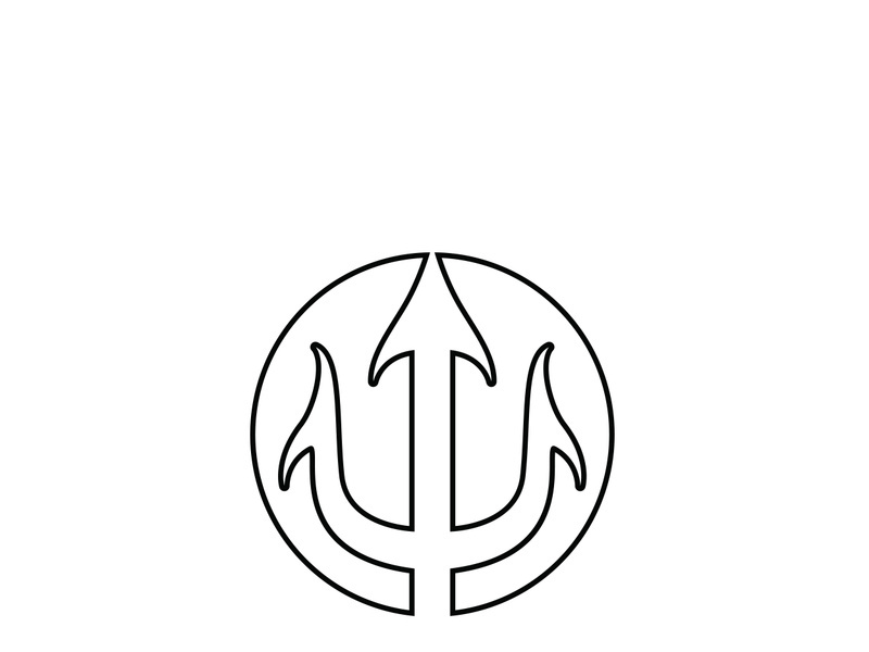 Trident Logo Template vector icon illustration design