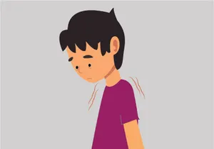 Boy who is feeling like a straw