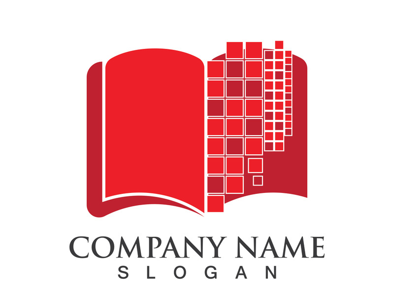 Digital book logo technology vector icon design