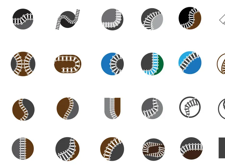 Train way logo symbol template