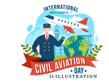 13 Civil Aviation Day Illustration preview picture