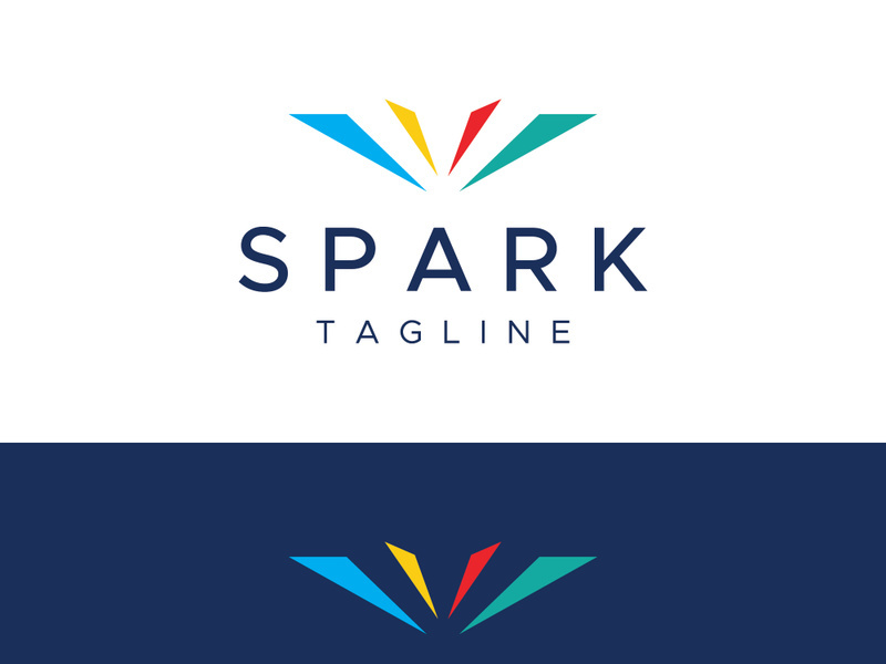 Colorful fireworks splash abstract logo design