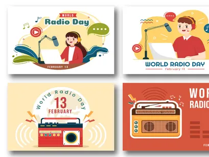 16 World Radio Day Illustration