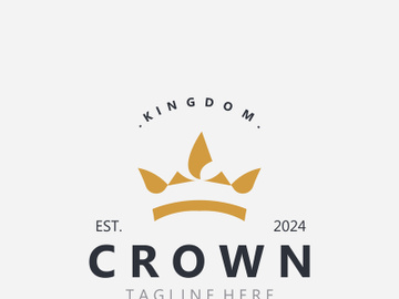 Crown logo simple design template. Vintage Crown Logo Royal King Queen concept symbol icon preview picture