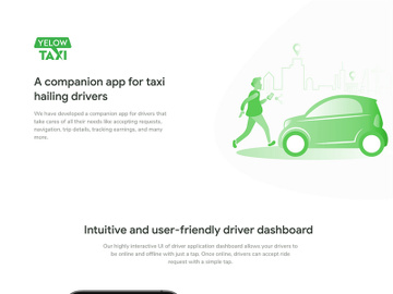 Yelow Taxi Mobile App UI Kit preview picture