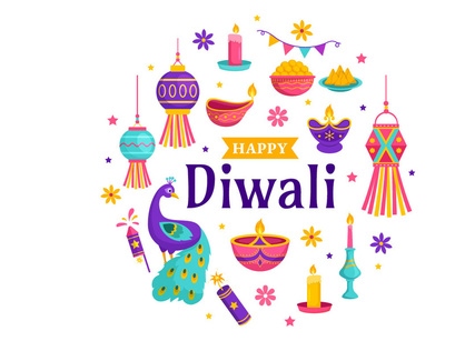 14 Happy Diwali Hindu Illustration