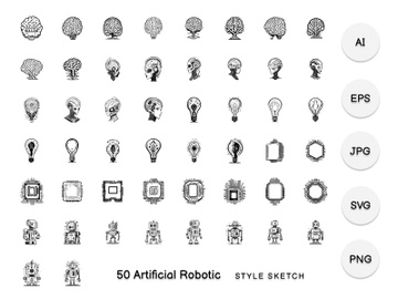 Artificial Robotic Element Draw Black preview picture
