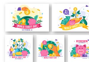 11 World Thrift Day Illustration