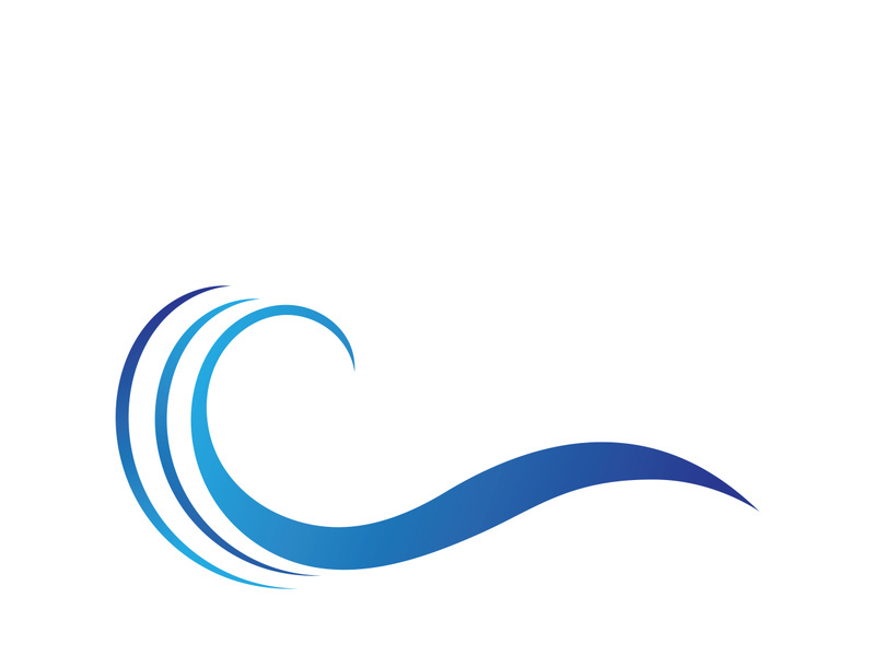Water wave icon vector illustration design logo