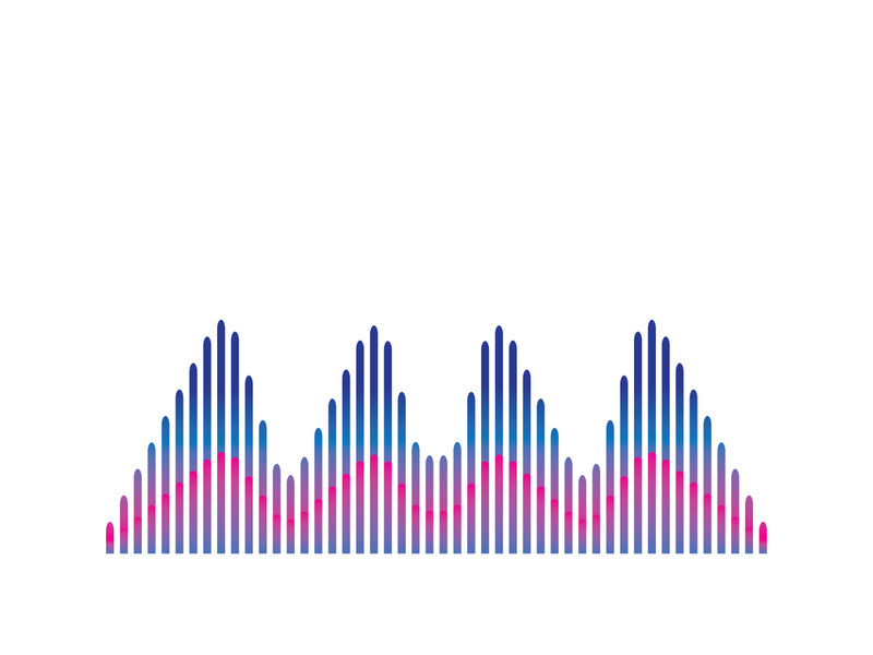Sound waves vector illustration design template