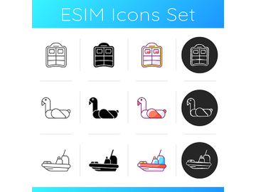 Summer vacations icons set preview picture