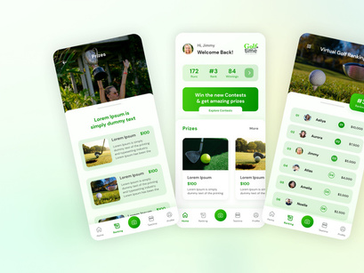 Golftime - UI for Mobile App