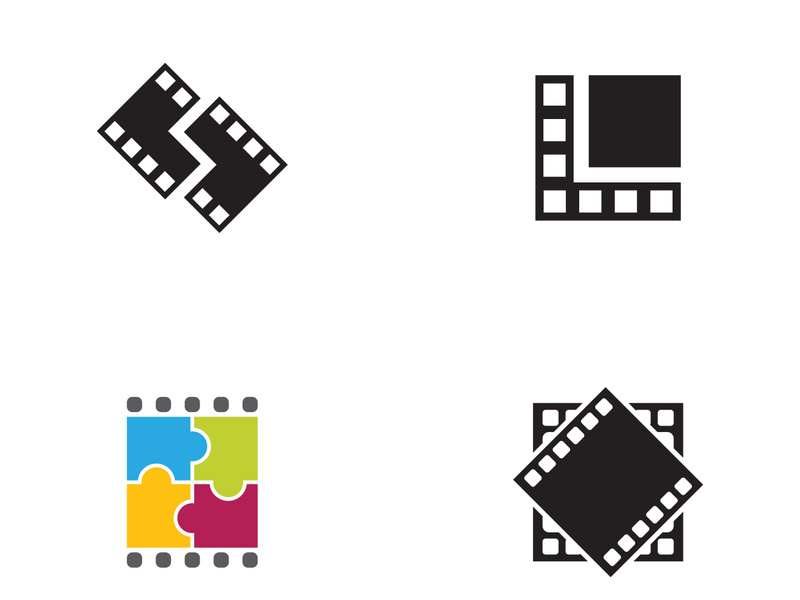 Abstract film icon illustration