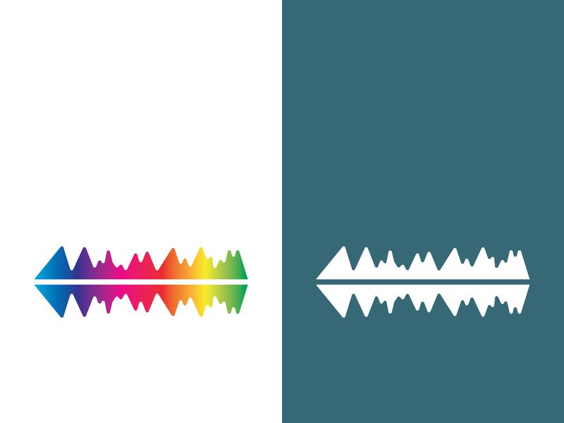 Sound waves vector illustration design template