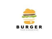 Burger Logo, Fast Food Design