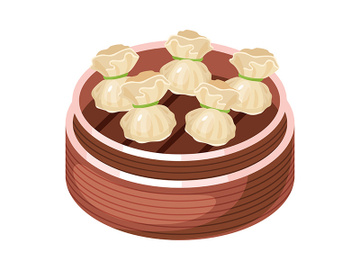 Chinese dim sum color icon preview picture