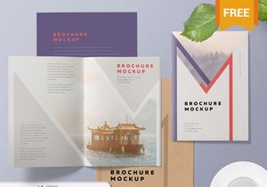 Free A5 Brochure Mockup PSD