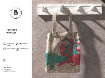 手提袋模拟图(Tote Bag Mockup)