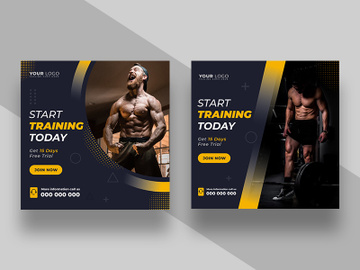 Fitness Gym Social Media Post Template Ver-1 preview picture