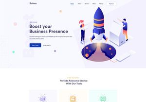 Ruines - Digital Agency Landing Page
