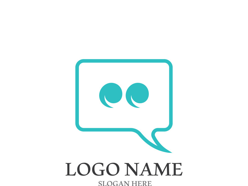Speech bubble icon Logo template vector illustration