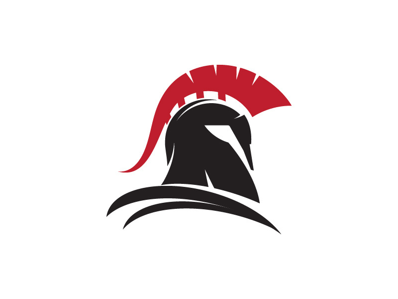 Spartan helmet icon illustration design