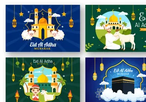 22 Happy Eid Al Adha Mubarak Illustration