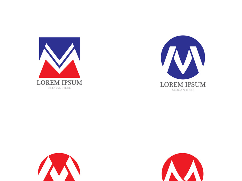 M Letter Logo Template vector illustration design