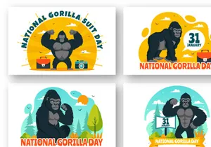 9 National Gorilla Suit Day Illustration