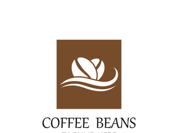 Coffee bean logo for cafe, business, label. preview picture