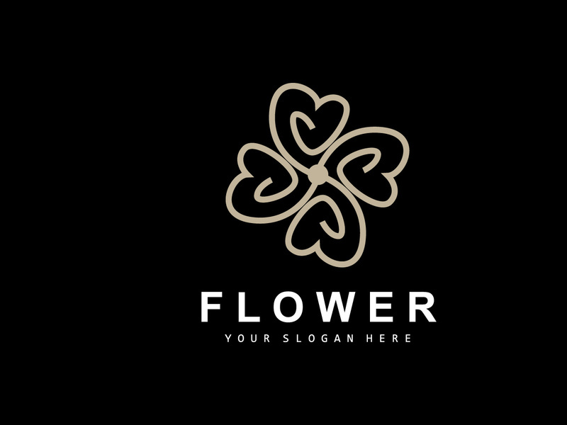 Flower Logo, Ornamental Plant Design