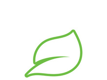 leaf logo green ecology nature element vector image