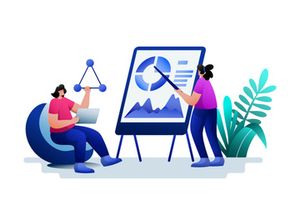 Project Report Flat Illustration
