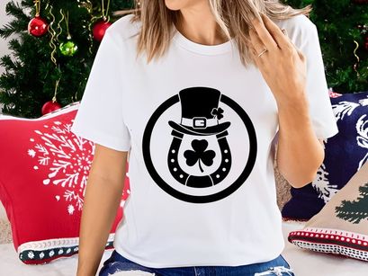 St. Patrick's Day Icon: Hat, Horseshoe, Clover