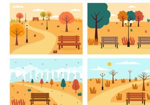 22 Autumn Background Landing Page Illustration