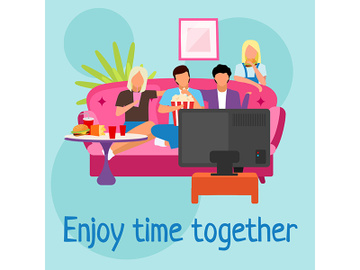 Enjoy movie time together social media post mockup preview picture
