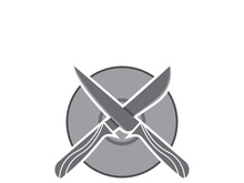 Knife logo icon template and symbol vector design illustration