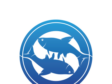 Fish logo icon template creative vector symbol preview picture