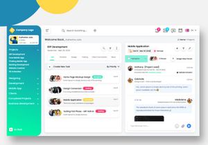 Project and Employee Management Admin Template Mockup