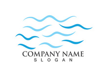 Wave water beach logo
